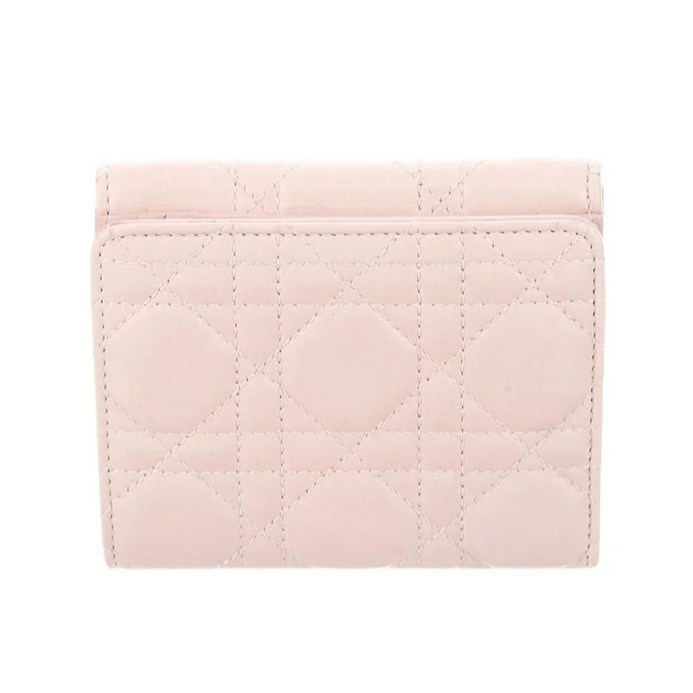 Dior Addict Pink Cannage Leather Wallet